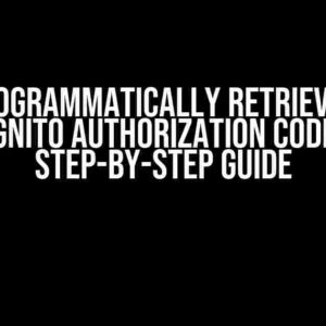 C# Programmatically Retrieve AWS Cognito Authorization Code: A Step-by-Step Guide