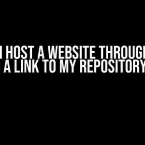 How do I host a website through GitHub or add a link to my repository page?